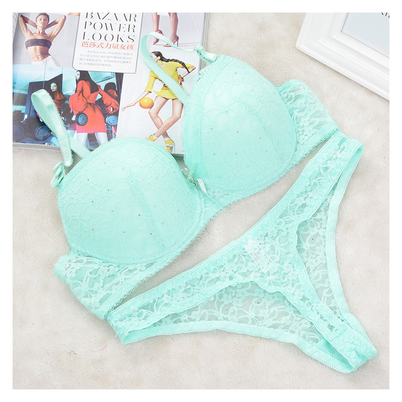 Underwire Bra Padded - Luxury Sexy Thong France Embroidered Lace