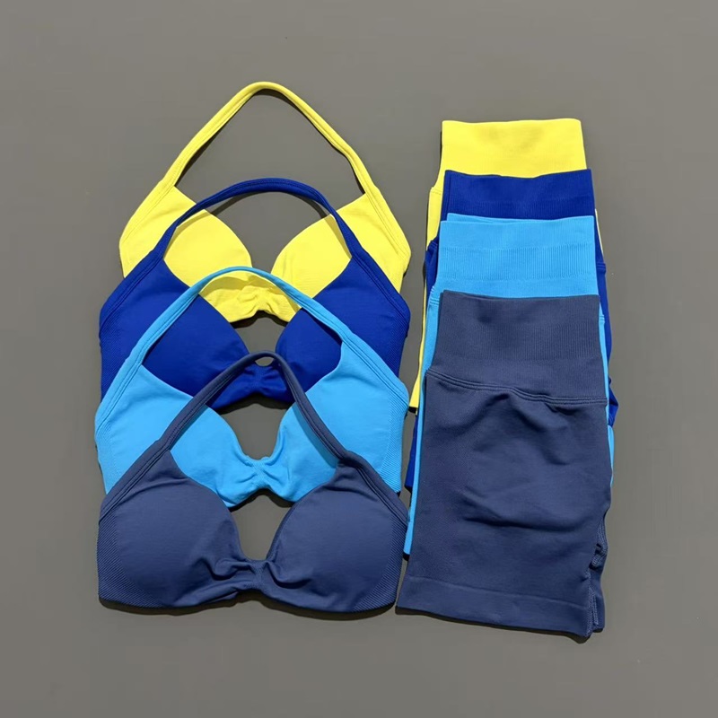 Sports Bra Racerback - 2 Pieces HISTELLO Sports Set Seamless