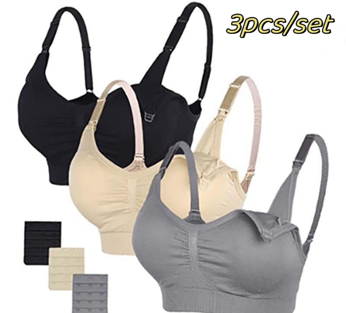 3pcs/Set High Quality Maternit - Full Coverage Bra 评论和价格