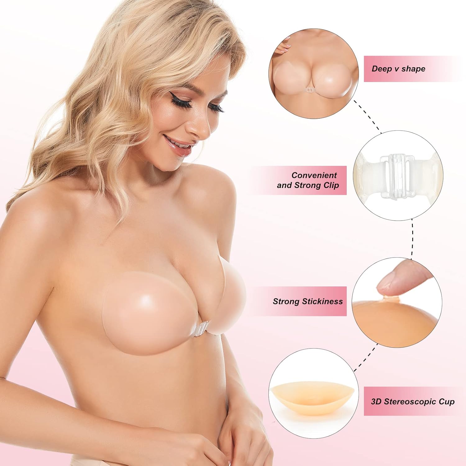 Sticky Bra Push Up Adhesive Br - Push Up Bra Silicone 评论和价格