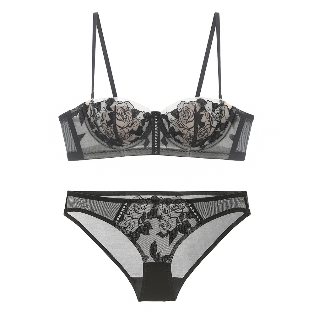 Purcoral Floral Rose Lace Balc - Demi Bra Balconette 评论和价格