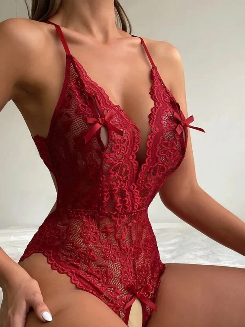 Lenceria Mujer Sexi One Pieces - Sheer Bra Lace 评论和价格