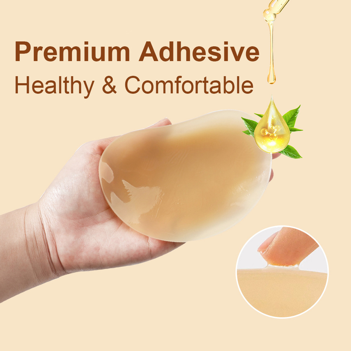 3Pairs Crescent Nipple Cover S - Push Up Bra Silicone 评论和价格
