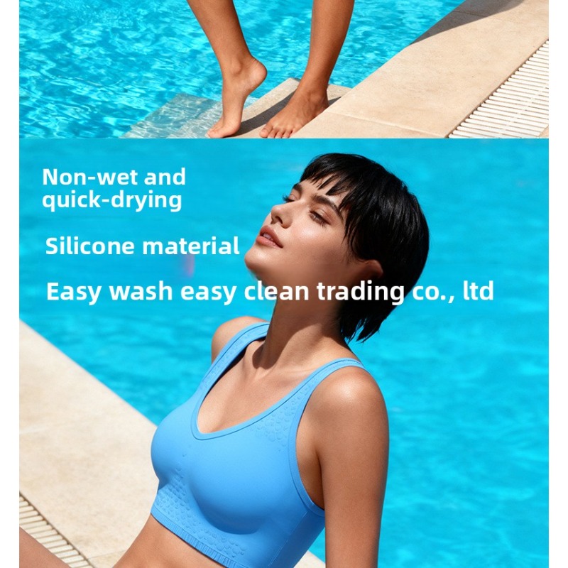 Silicone Women Swim Bikini Set - Minimizer Bra Women 评论和价格