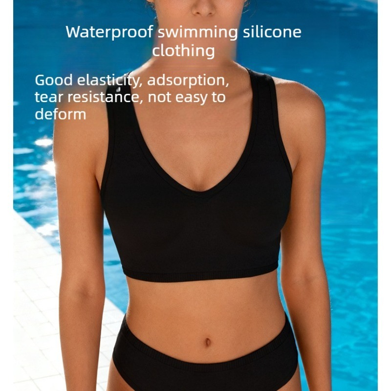 Silicone Women Swim Bikini Set - Minimizer Bra Women 评论和价格