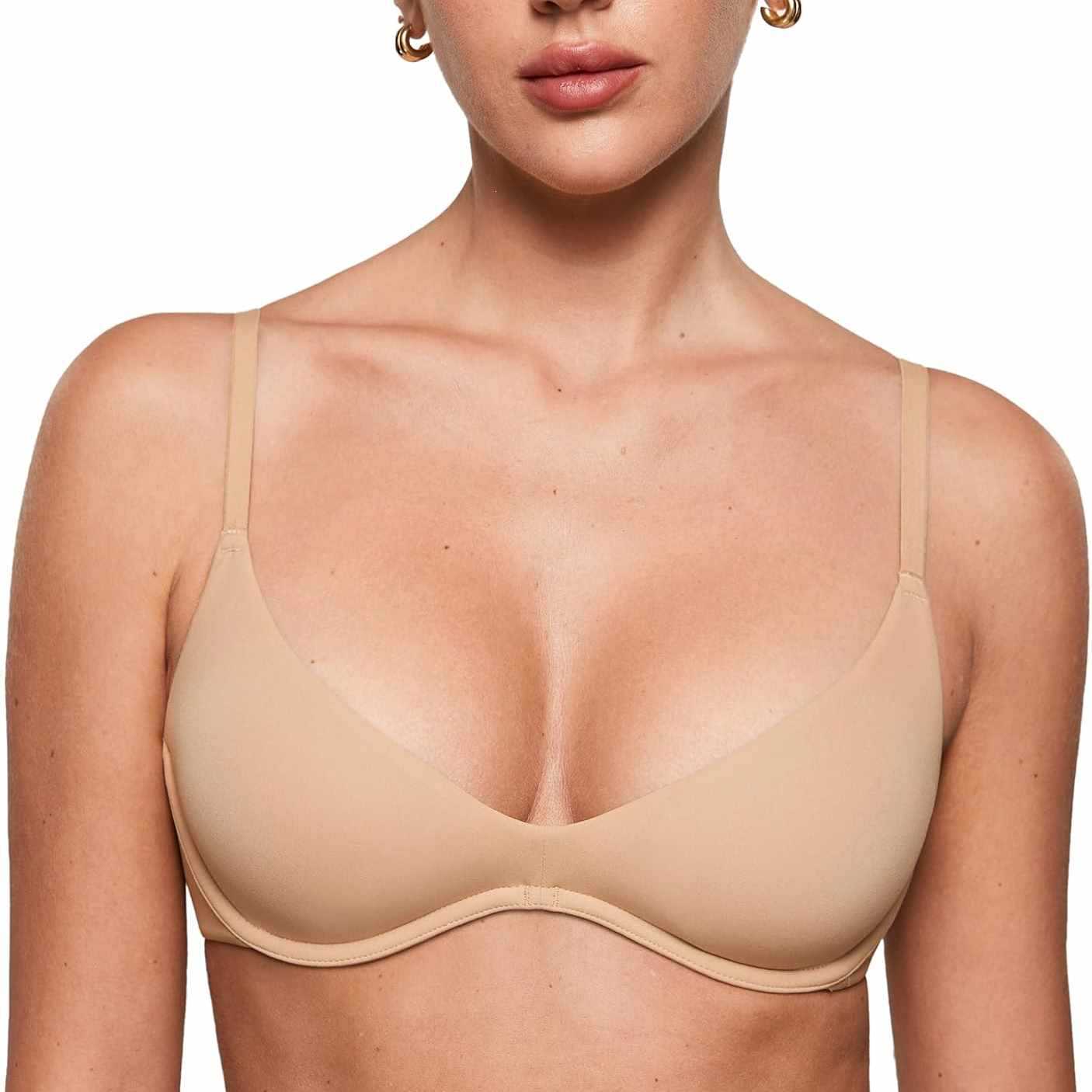 Women's Deep V Unpadded Seamle - Wirefree Bra Comfort 评论和价格