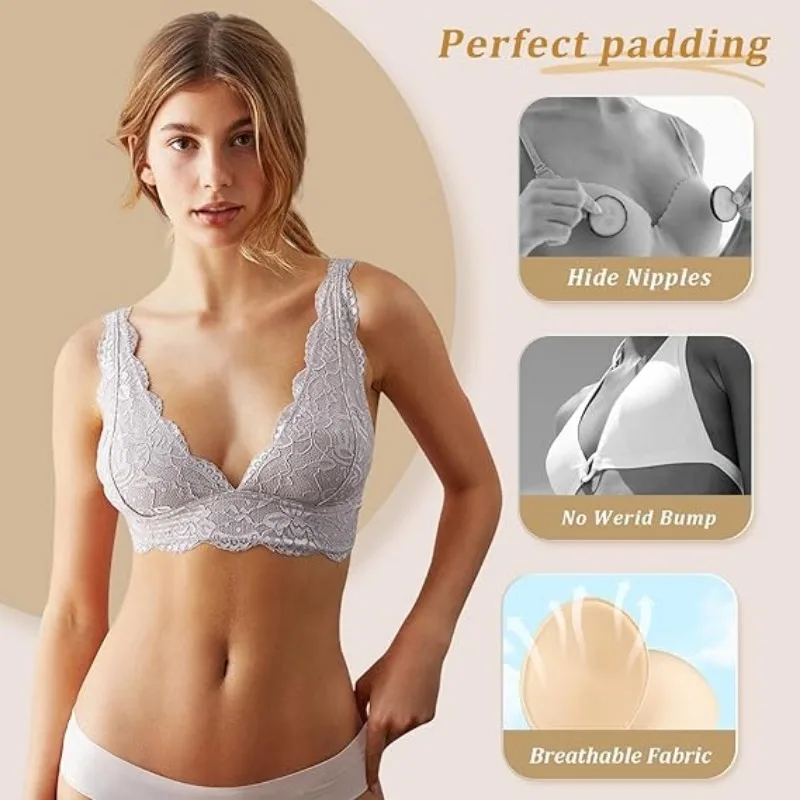 2/20pcs Removable Sponge Push  - Push Up Bra Silicone 评论和价格