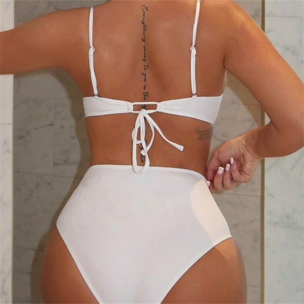 White Sling Bikini Bra Back La - Underwire Bra Padded 评论和价格