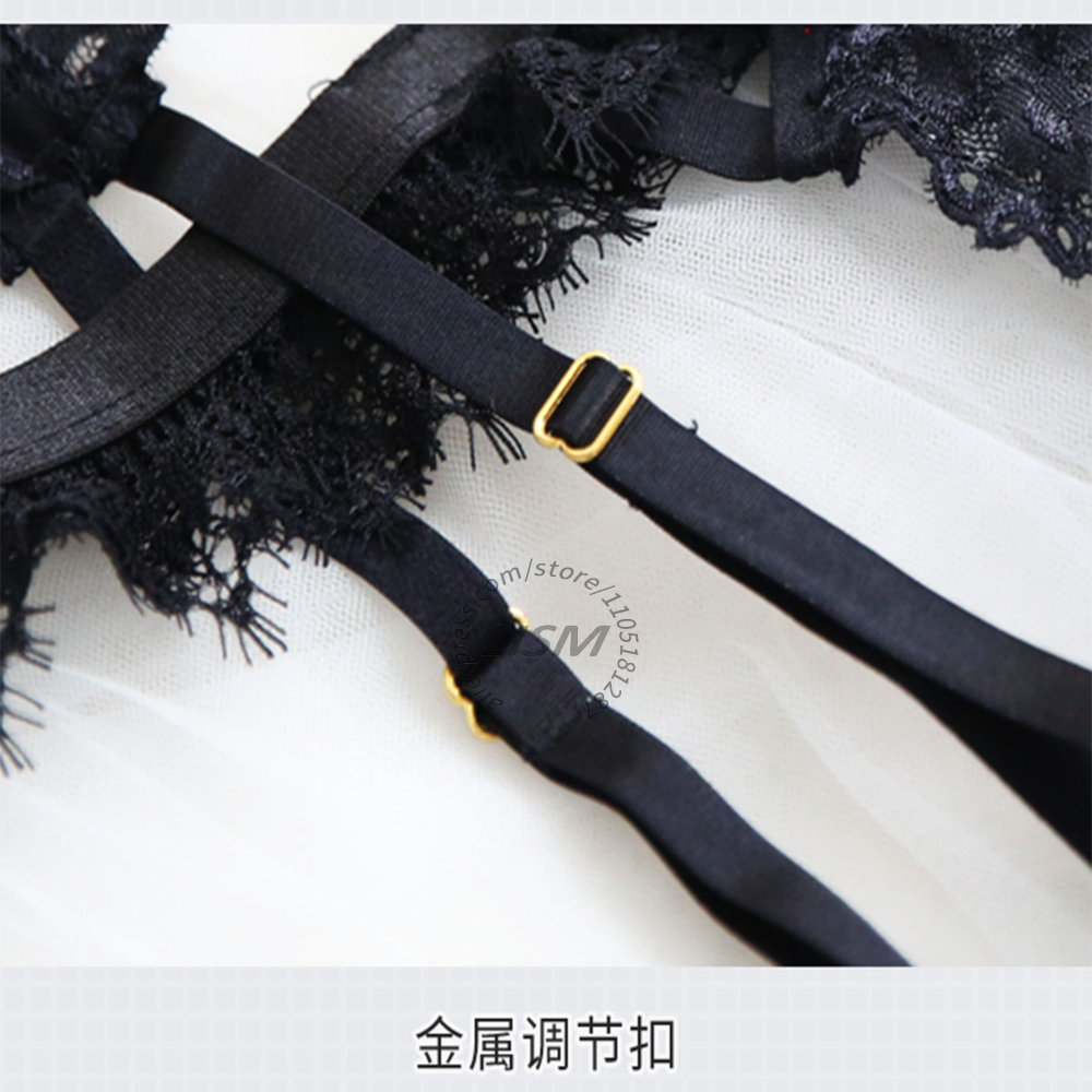 LISM Black Eyelash Lace Linger - Lace Bralette Set 评论和价格