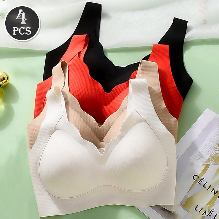 4pcs Women's Seamless Push Up  - T Shirt Bra Seamless 评论和价格