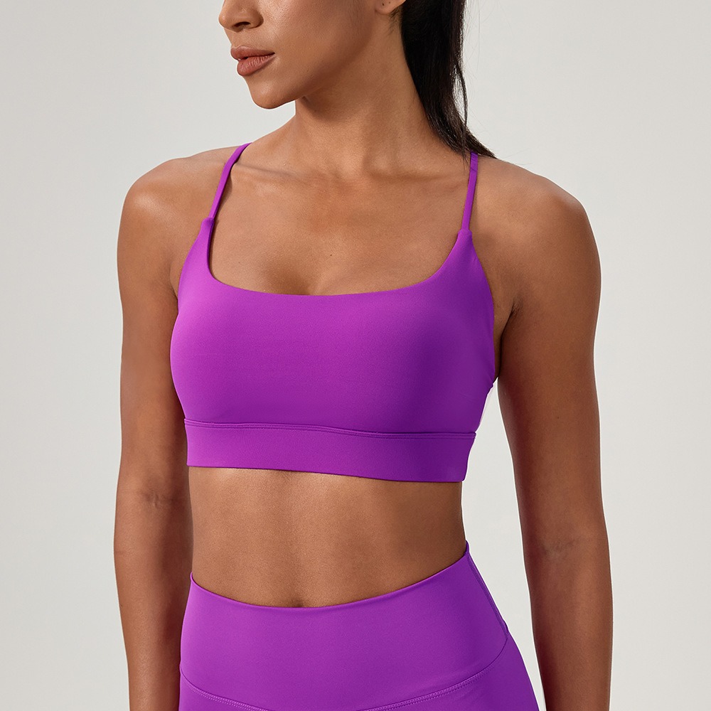Women's Sexy Yoga Bra Cross St - Sports Bra Racerback 评论和价格