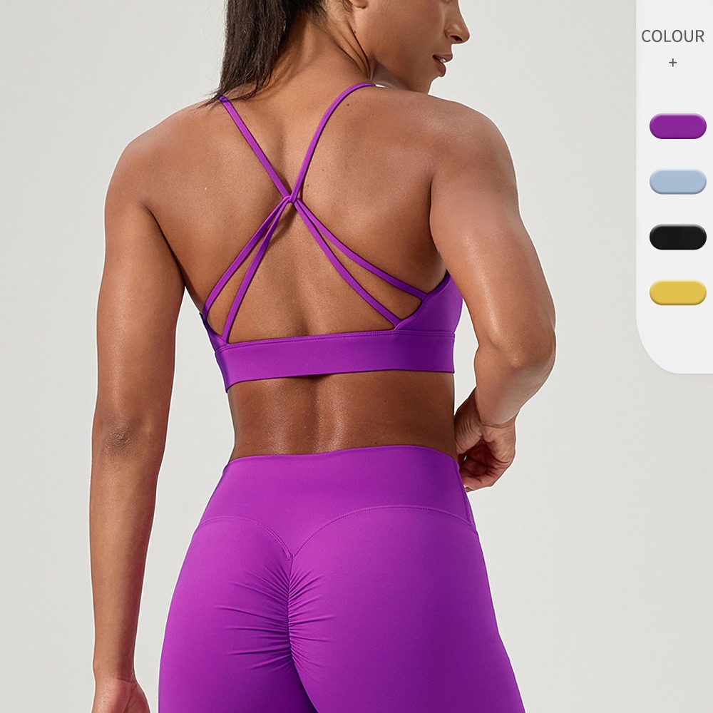 Women's Sexy Yoga Bra Cross St - Sports Bra Racerback 评论和价格