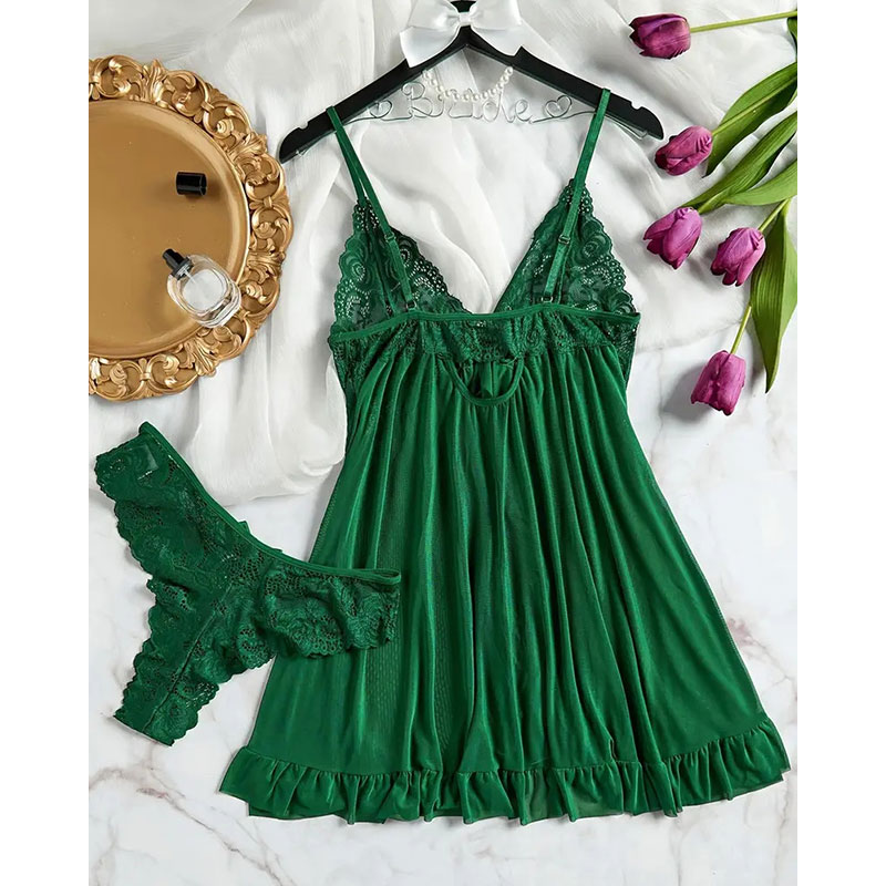 Soft Sheer Nighty Pajamas Hots - Sheer Mesh Bra 评论和价格