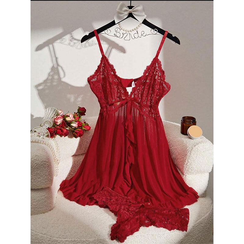 Soft Sheer Nighty Pajamas Hots - Sheer Mesh Bra 评论和价格
