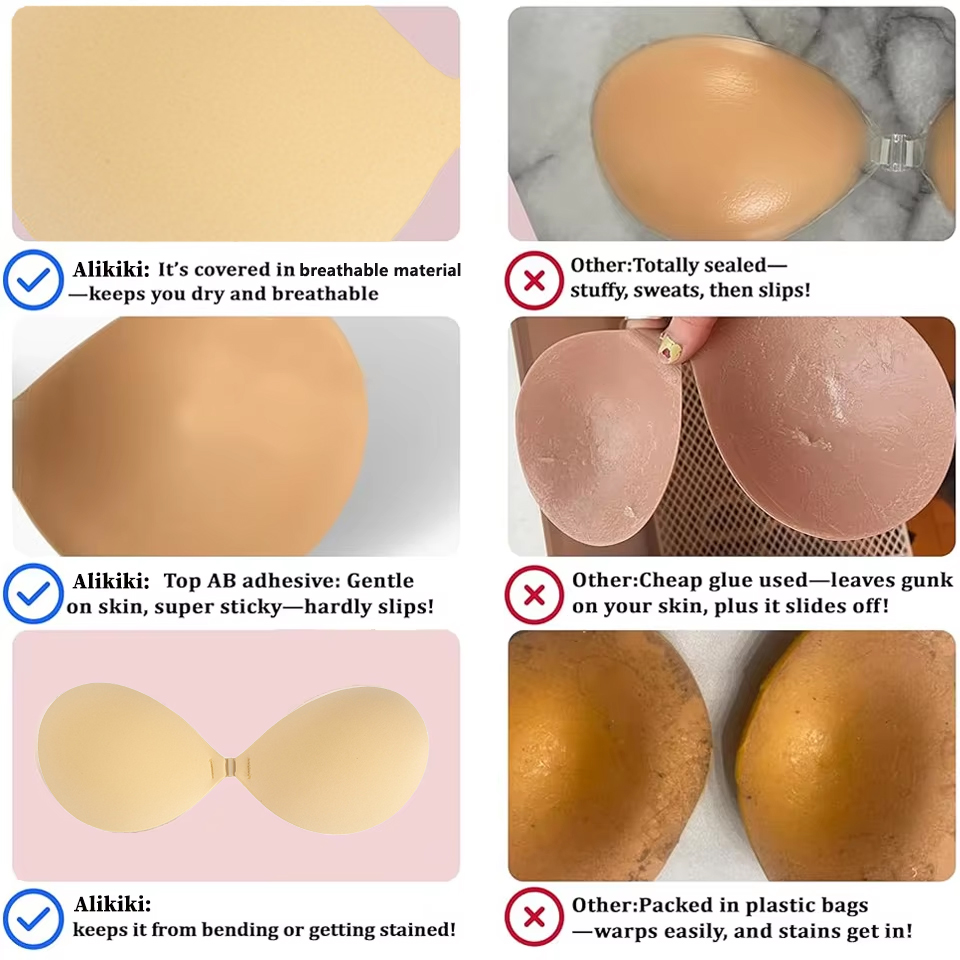 Invisible Strapless Sticky Bra - Backless Bra Sticky 评论和价格