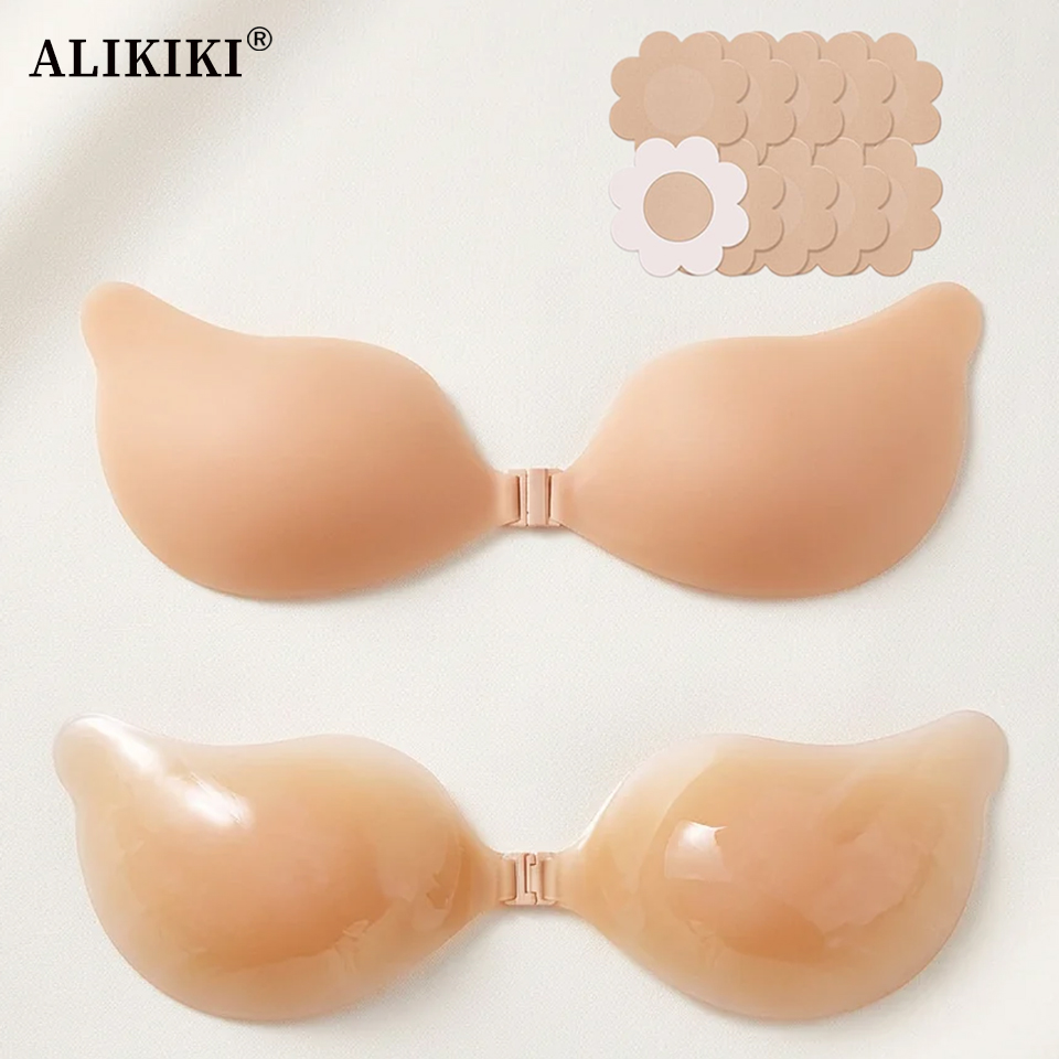 Adhesive Silicone Push Up Bra  - Backless Bra Sticky 评论和价格