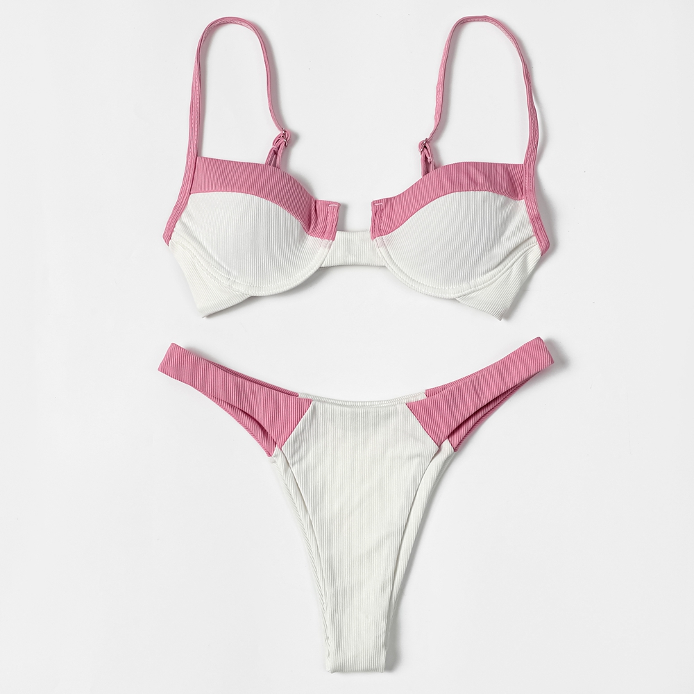 ZTVitality Ribbed Splicing Sex - Underwire Bra Padded 评论和价格