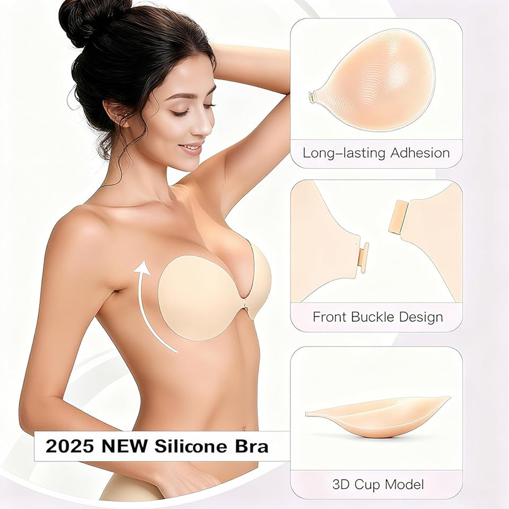 Strapless Push Up Sticky Bra P - Push Up Bra Silicone 评论和价格