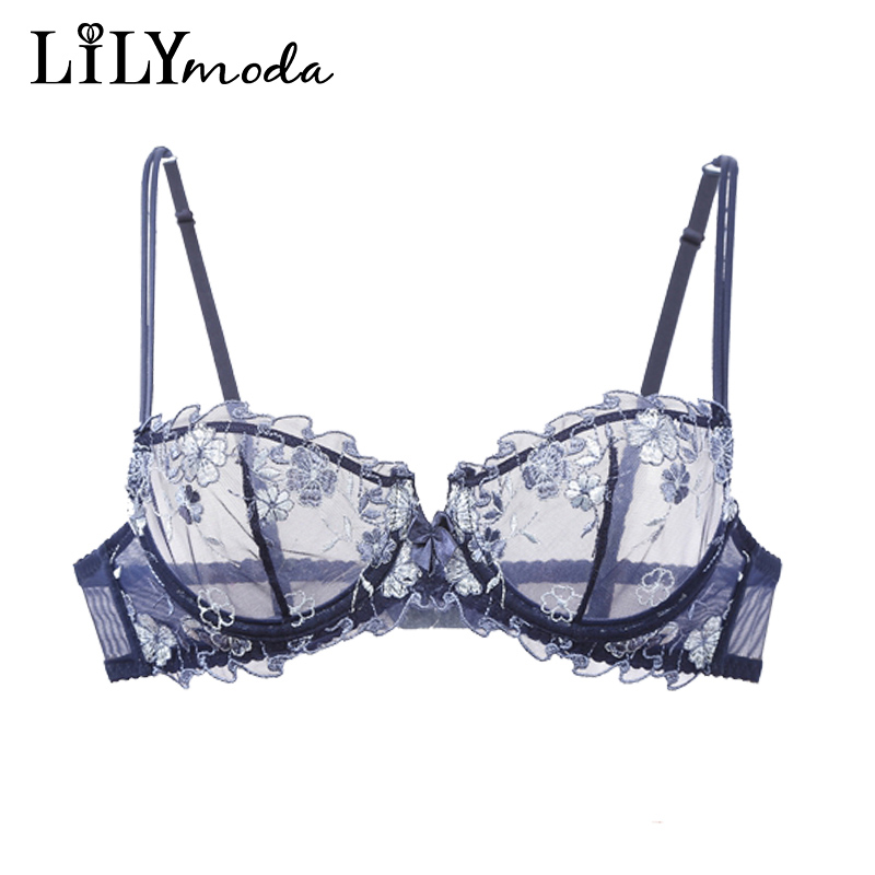 Lilymoda Women Sexy Ultrathin  - Demi Bra Balconette 评论和价格
