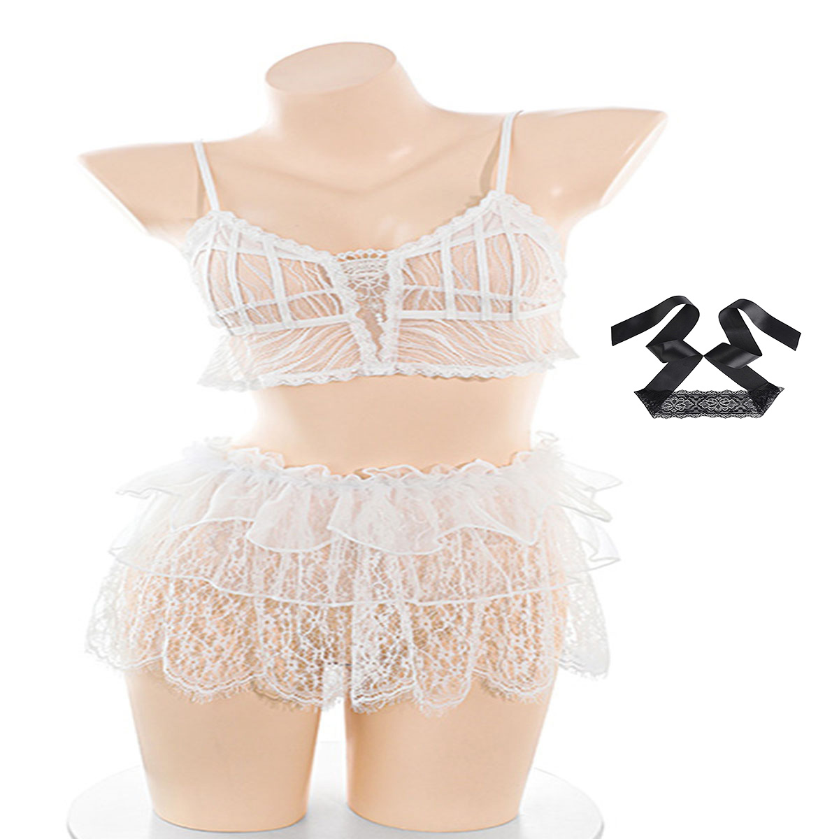 LISM Sweet Sheer Lace Lingerie - Lace Bralette Set 评论和价格