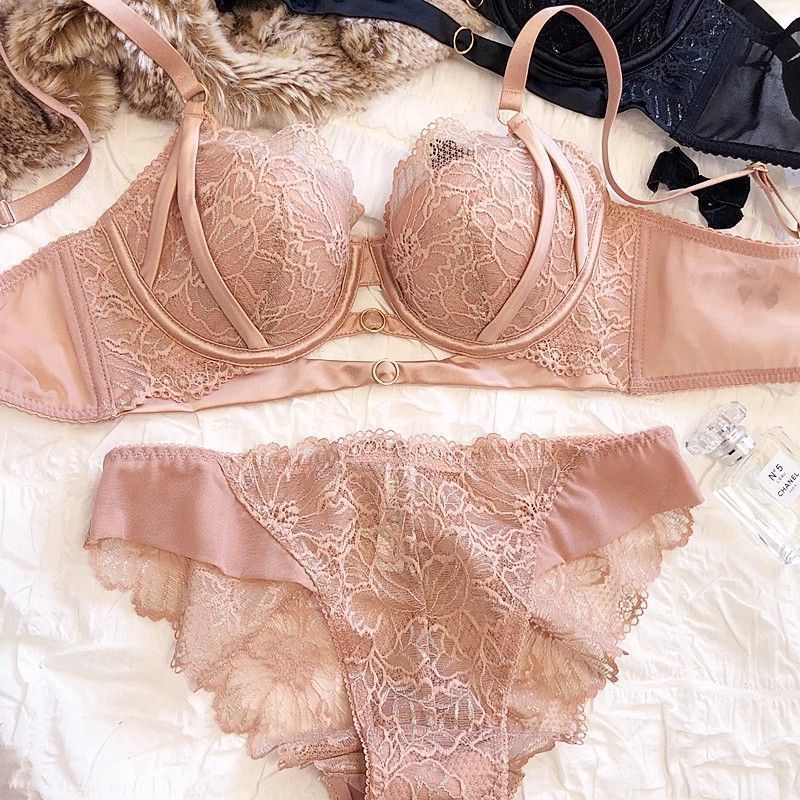 Sexy Hollow Lace Bra Set Large - Cotton Bra Everyday 评论和价格