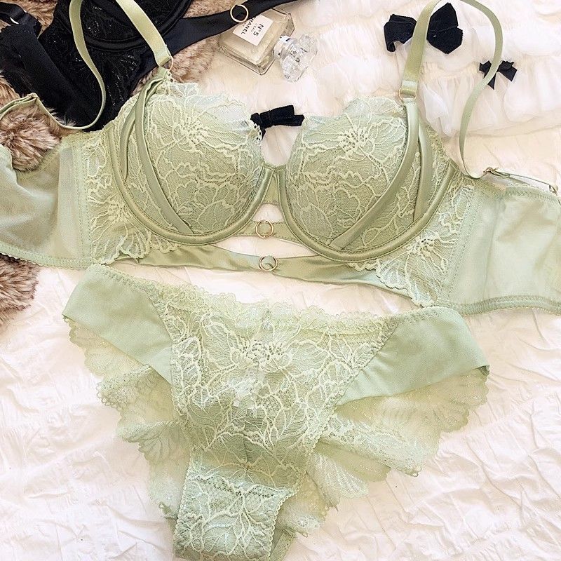 Sexy Hollow Lace Bra Set Large - Cotton Bra Everyday 评论和价格