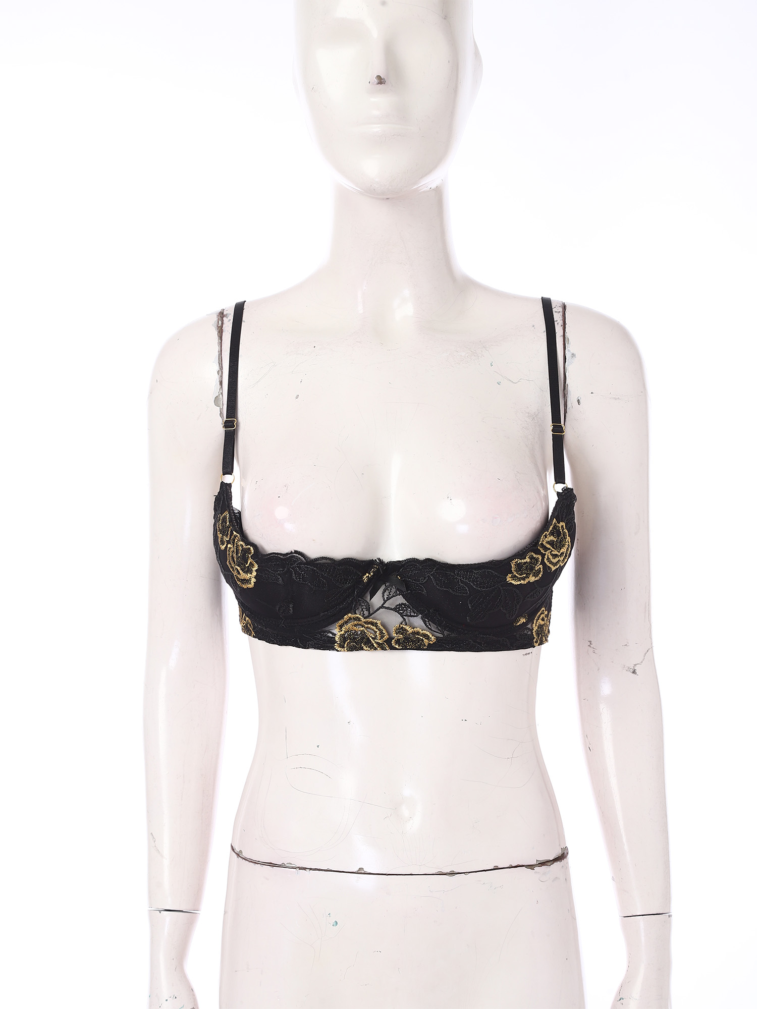 Women Sexy 1/4 Cup Lace Bra wi - Underwire Bra Padded 评论和价格