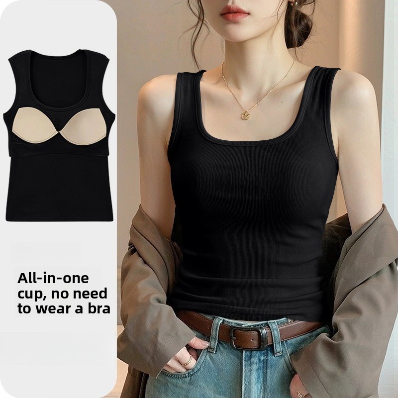New Seamless Built-in Bra Tank - T Shirt Bra Seamless 评论和价格