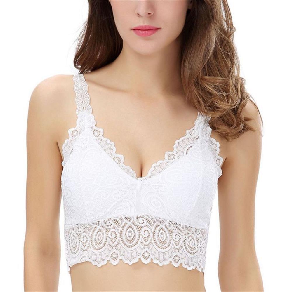 Summer Women Lace Cotton Tank  - T Shirt Bra Seamless 评论和价格