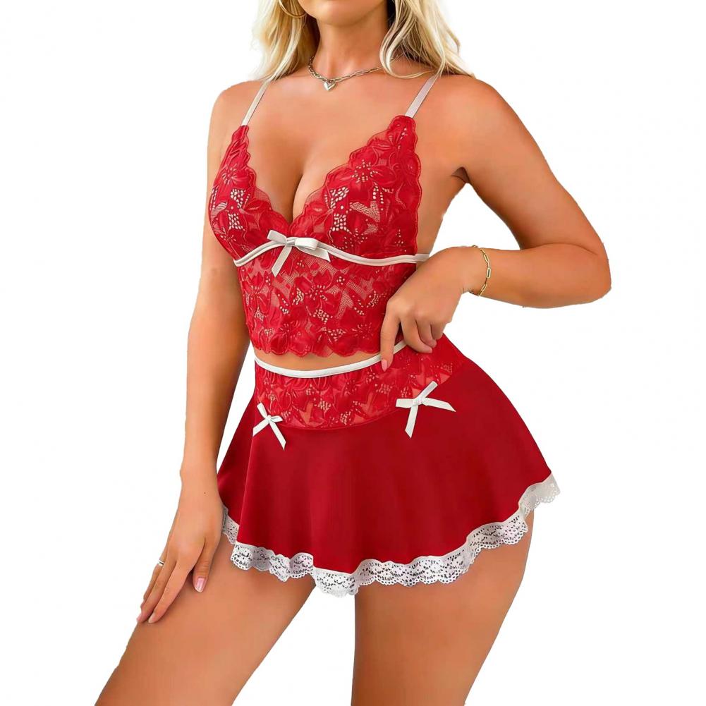 Summer Sexy Pajamas Set for Wo - Sheer Bra Lace 评论和价格