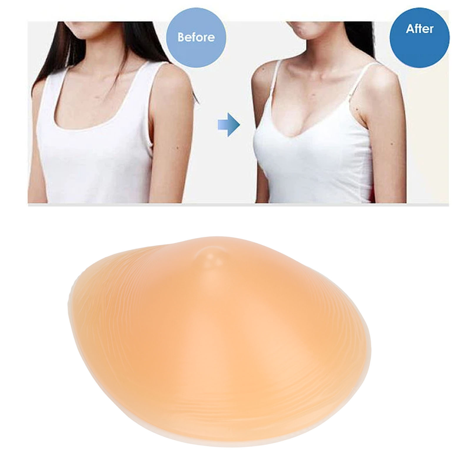 5.3Oz Silicone Bra Insert Drop - Mastectomy Bra Pocket 评论和价格