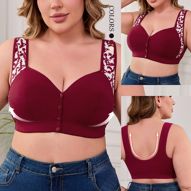 XL-7XL Plus Size Front Buckle  - Full Coverage Bra 评论和价格